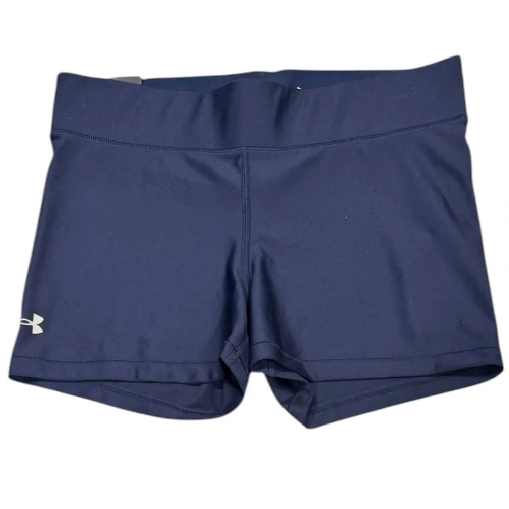 UNDER ARMOUR Compression Mid Rise Shorty Navy Blue Activewer Short NWT Large